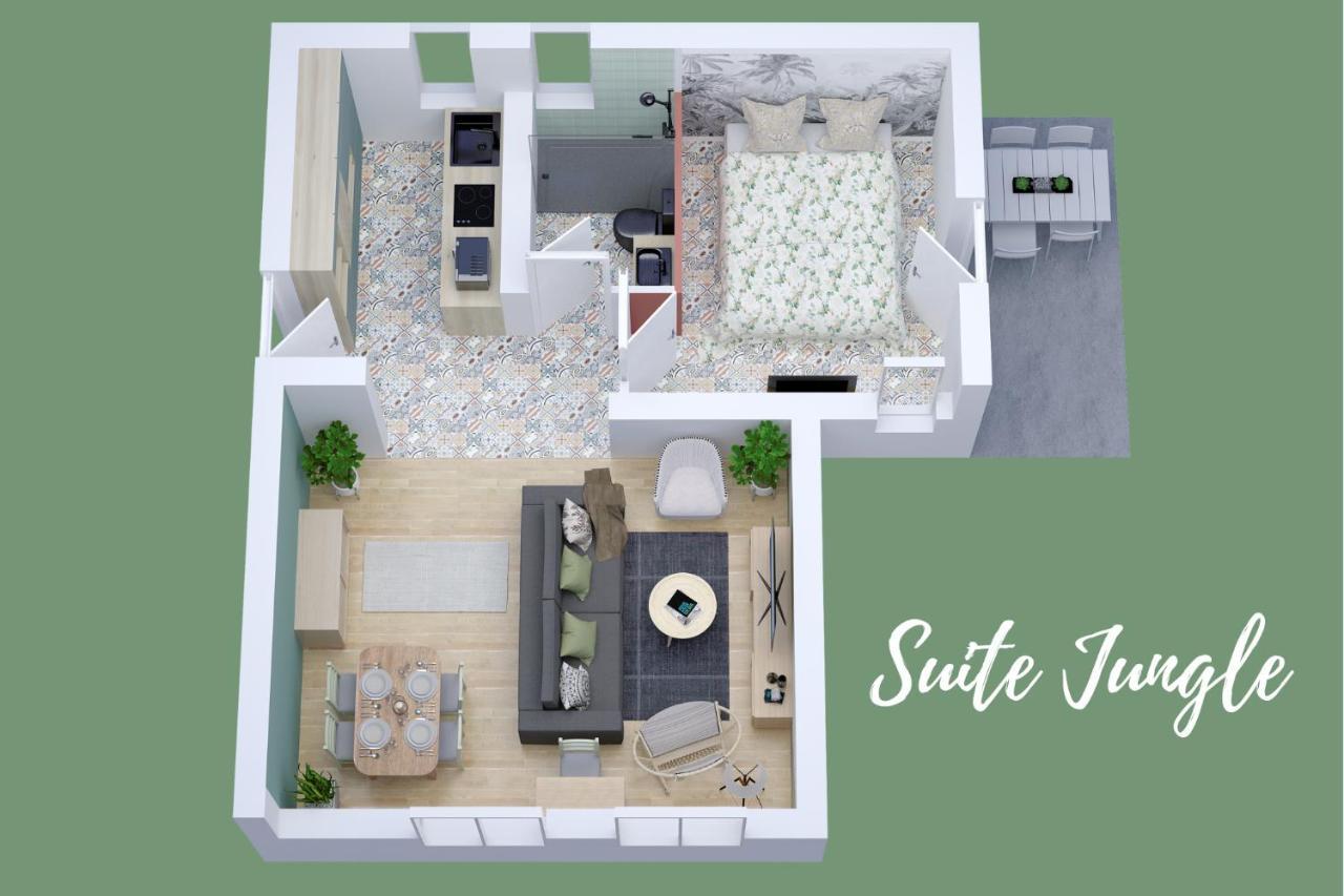 Suite Jungle - Jardin, Netflix Et Parking - Le Manoir Aux Pommes Orbec Exteriér fotografie